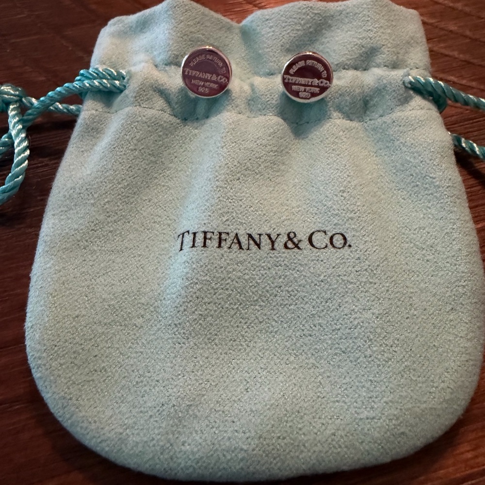 Tiffany & Co. Silver Tag with Blue Pouch